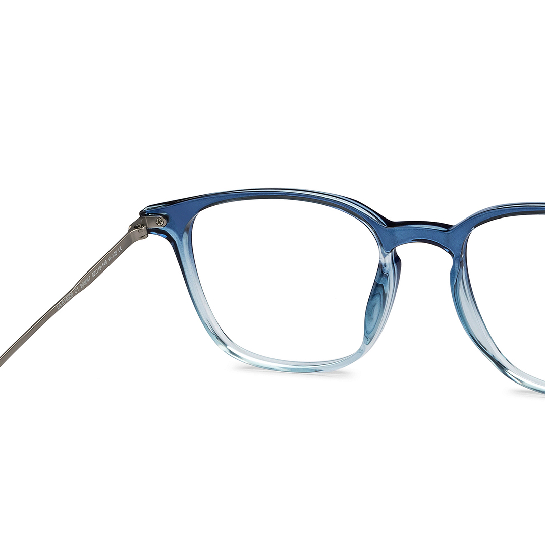 Lenskart Air Blue Transparent Full Rim Square right side