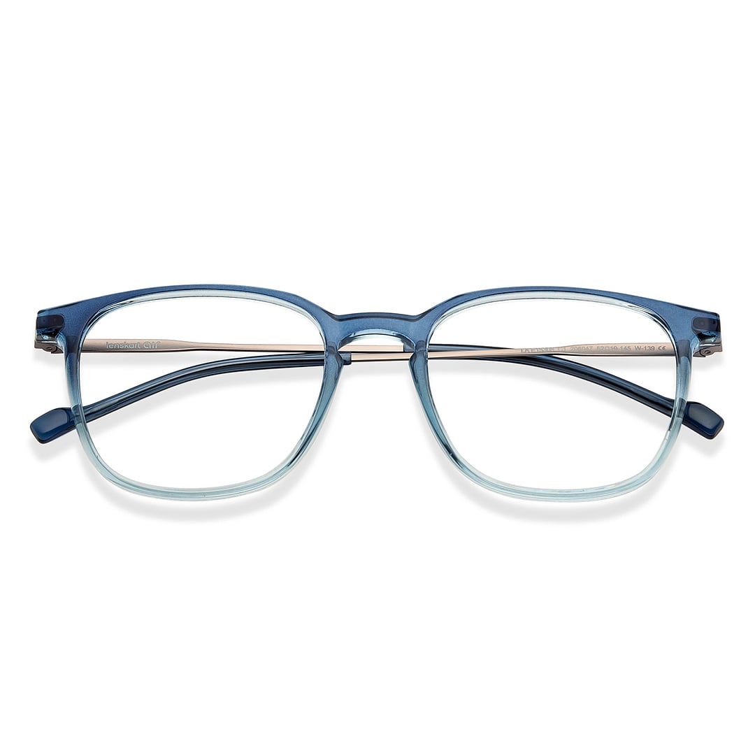Lenskart Air Blue Transparent Full Rim Square left side
