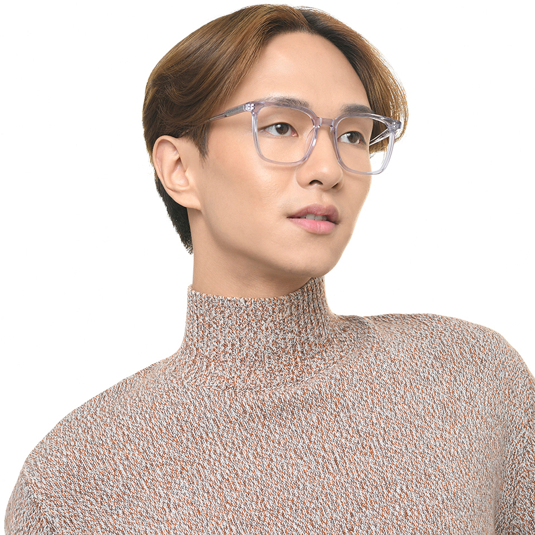 Lenskart Blue Transparent Full Rim Square right side