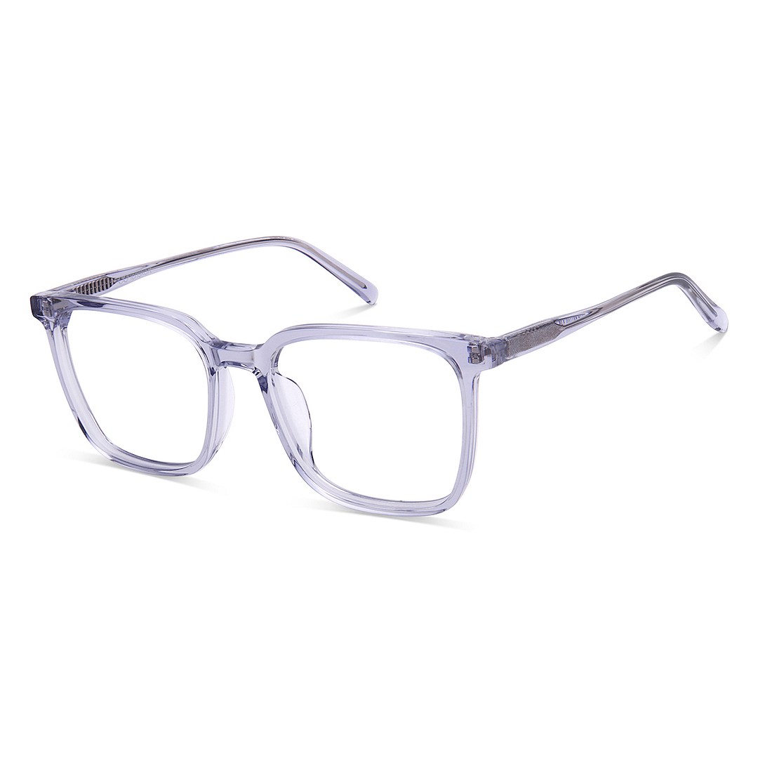 Lenskart Blue Transparent Full Rim Square left side