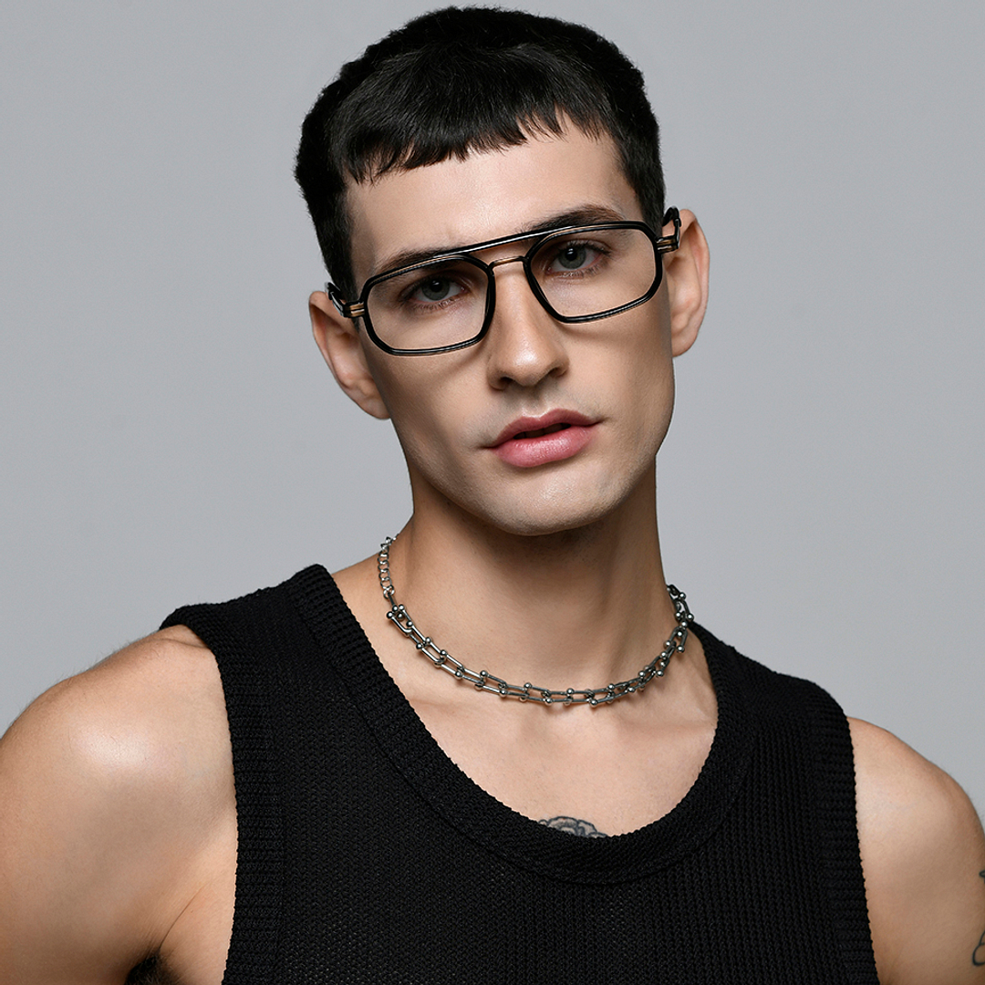 Lenskart STUDIO Black Full Rim Geometric right side