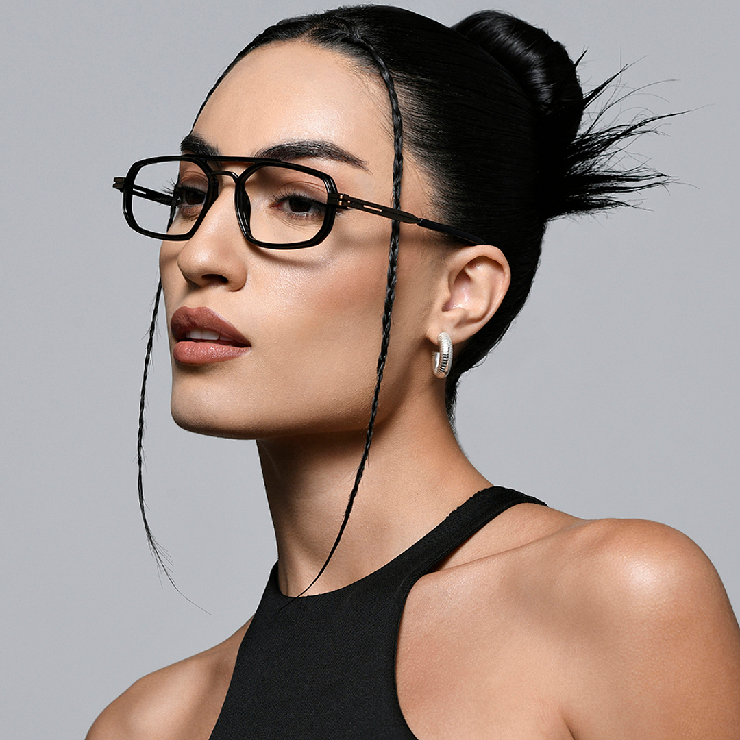 Lenskart STUDIO Black Full Rim Geometric left side