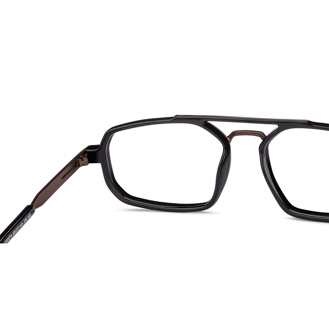 Lenskart STUDIO Black Full Rim Geometric left side