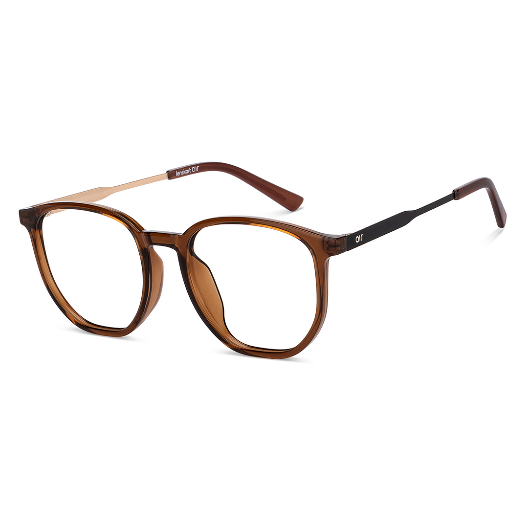 Lenskart Air Online Light Brown Full Rim Round right side