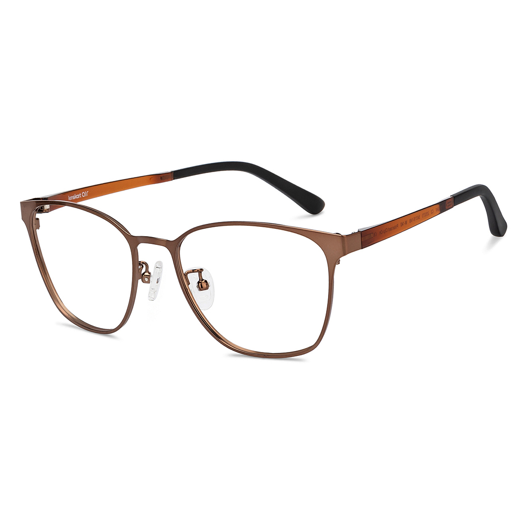 Lenskart Air Light Brown Full Rim Square right side