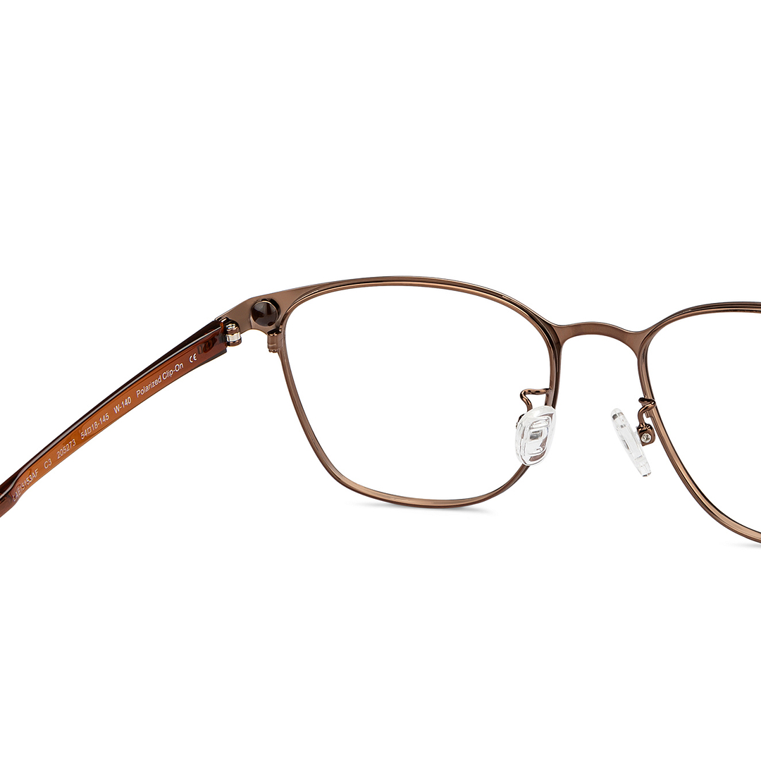 Lenskart Air Light Brown Full Rim Square right side