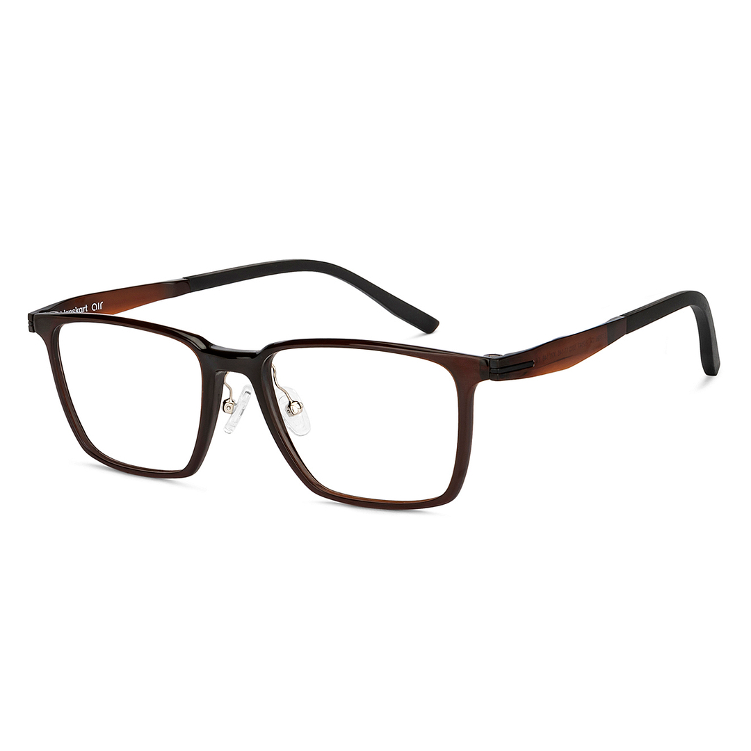 Lenskart Air Light Brown Full Rim Square right side