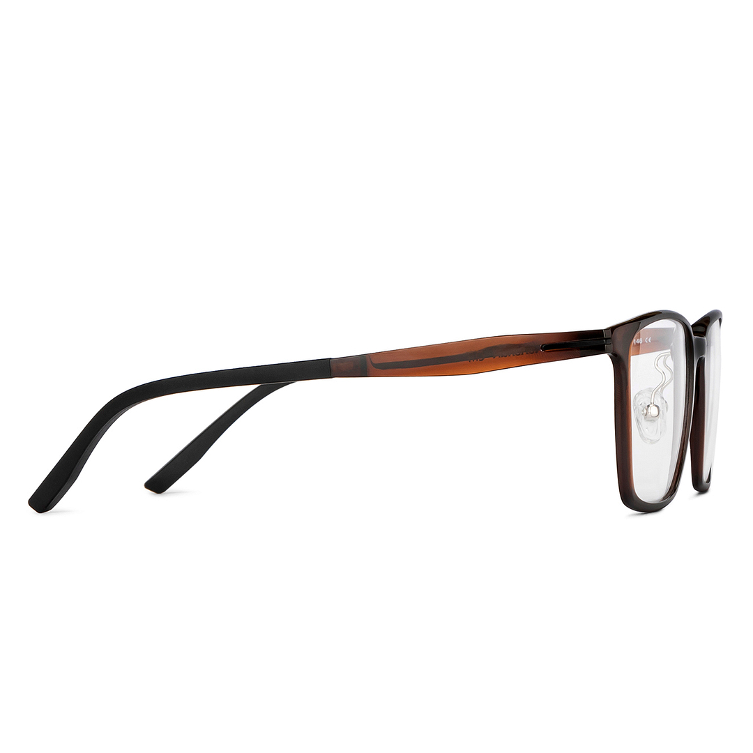 Lenskart Air Light Brown Full Rim Square left side