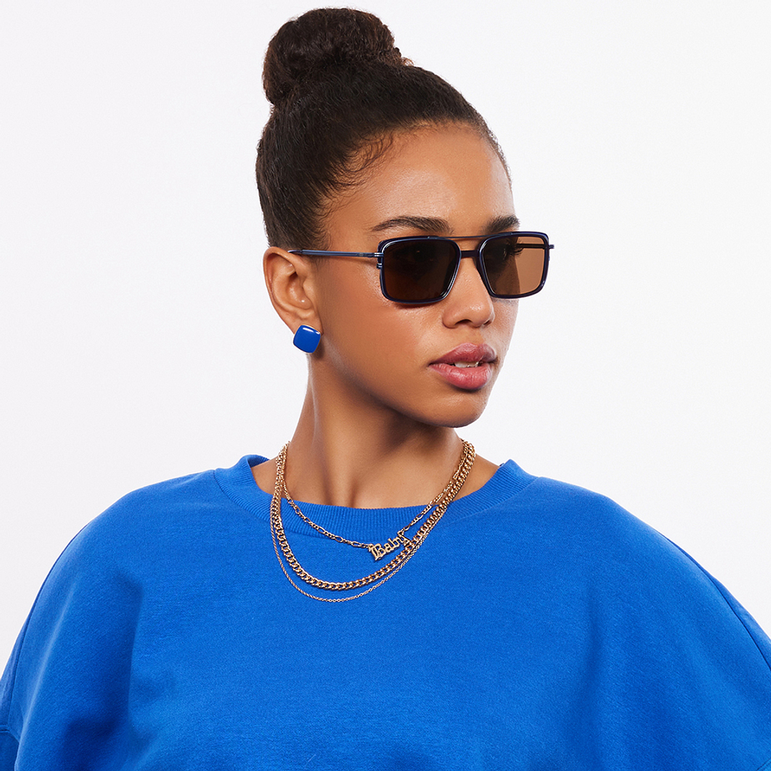 Lenskart STUDIO Blue Full Rim Rectangle right side