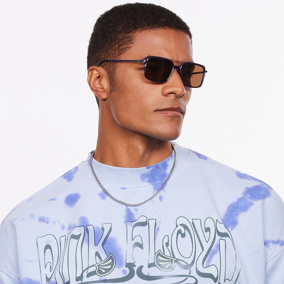 Lenskart STUDIO Blue Full Rim Rectangle left side