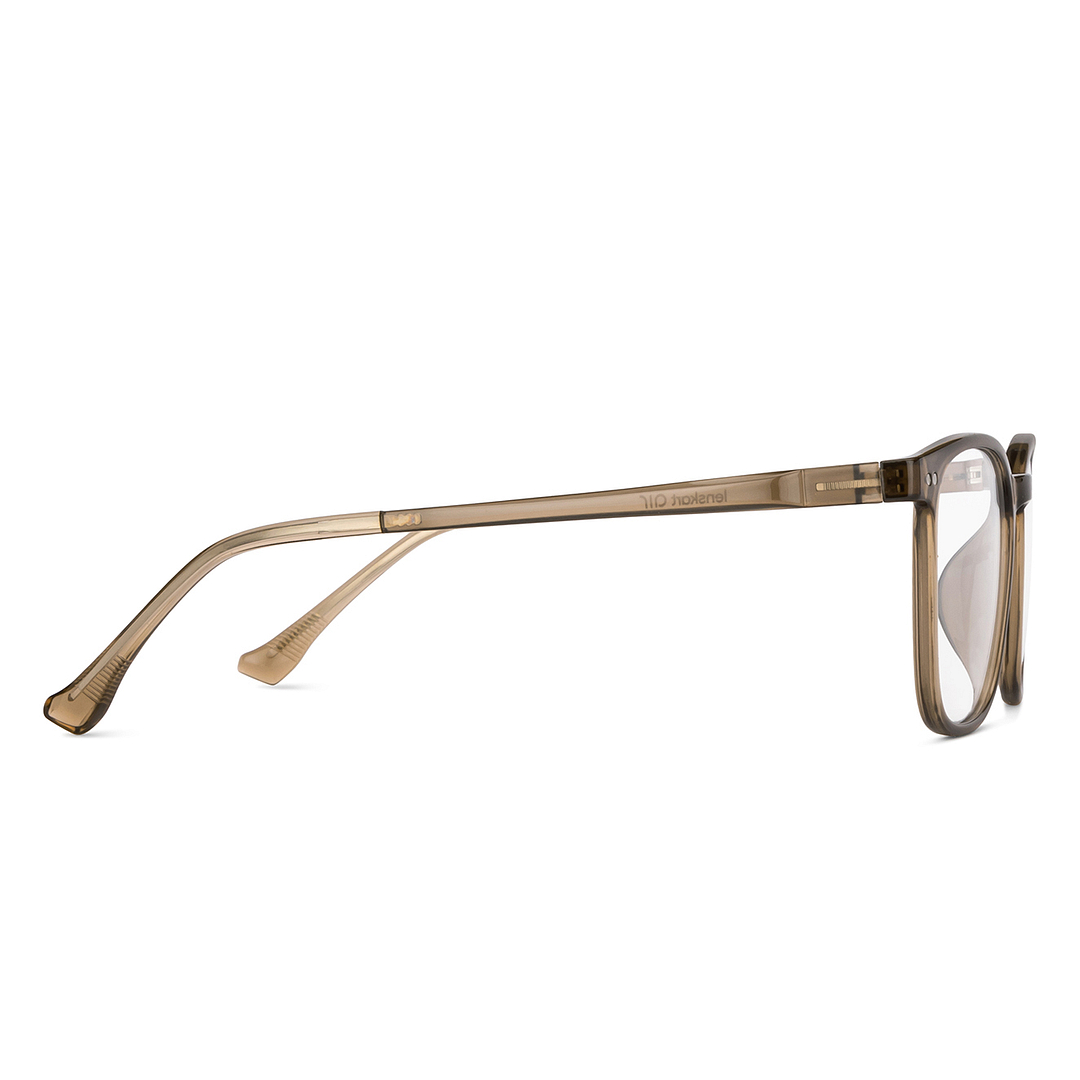 Lenskart Air Light Brown Full Rim Square left side