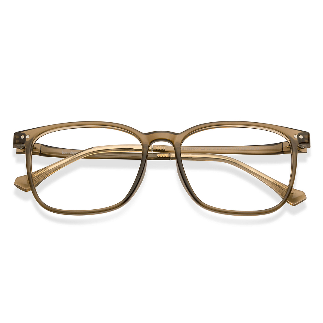 Lenskart Air Light Brown Full Rim Square left side