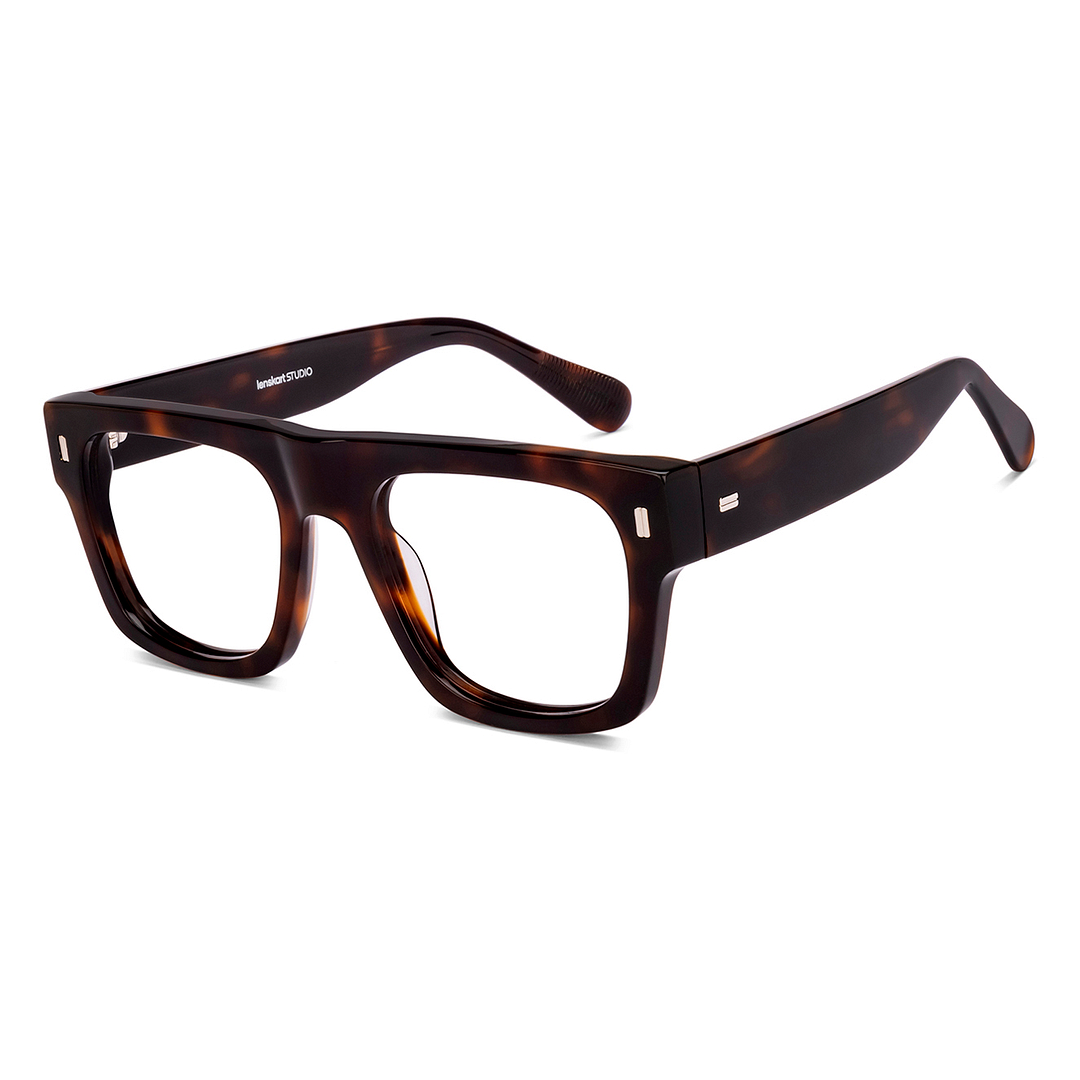 Lenskart Studio Online Light Brown Full Rim Square left side