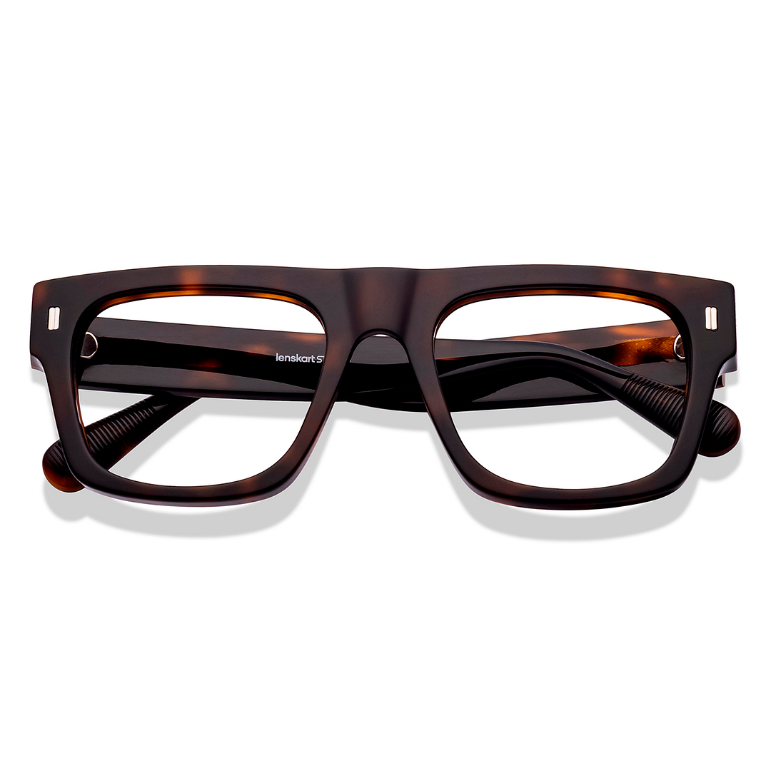 Lenskart Studio Online Light Brown Full Rim Square left side