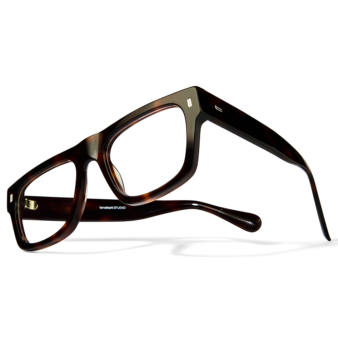 Lenskart Studio Online Light Brown Full Rim Square right side