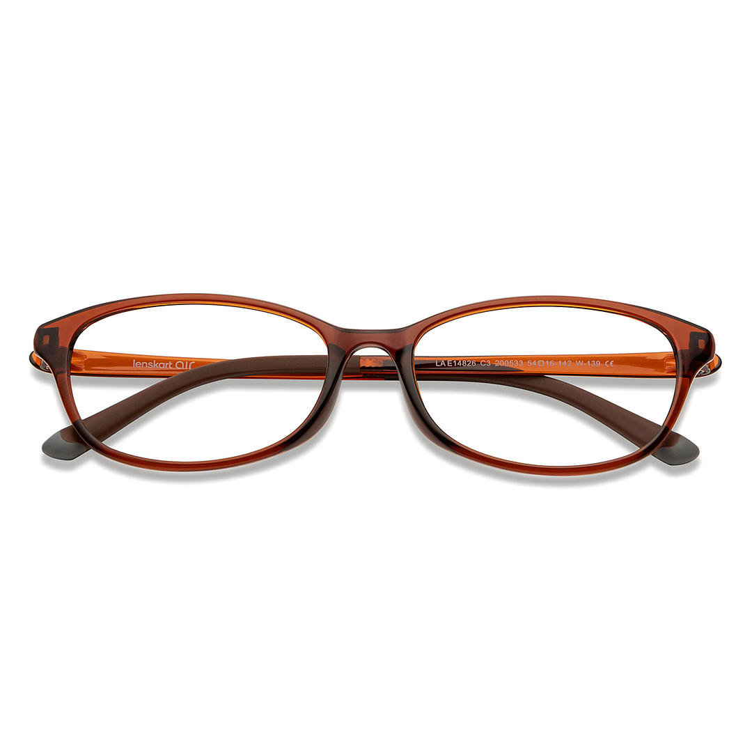 Lenskart Air Online Light Brown Full Rim Rectangle left side