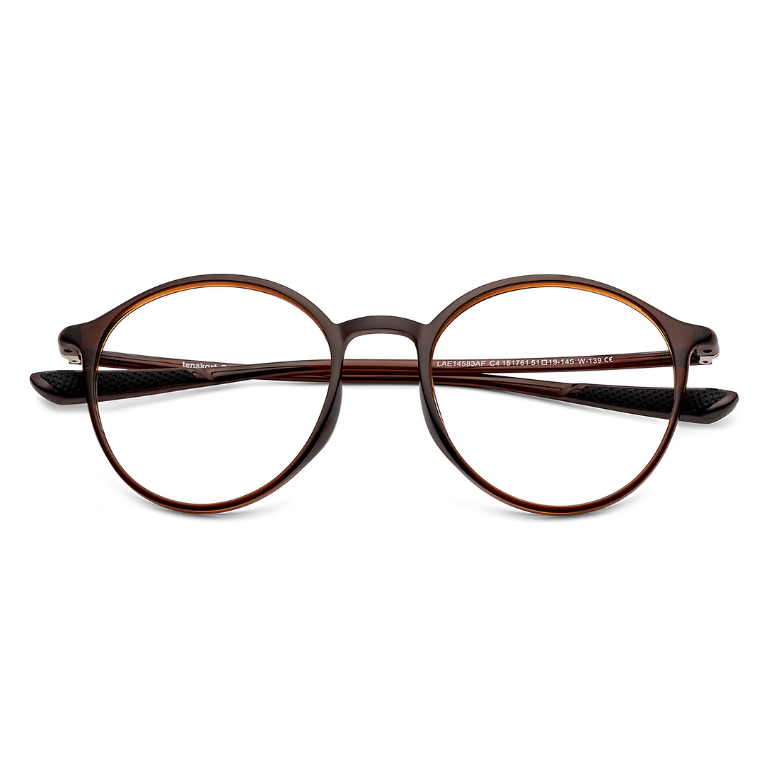 Lenskart Air Online Light Brown Full Rim Round left side