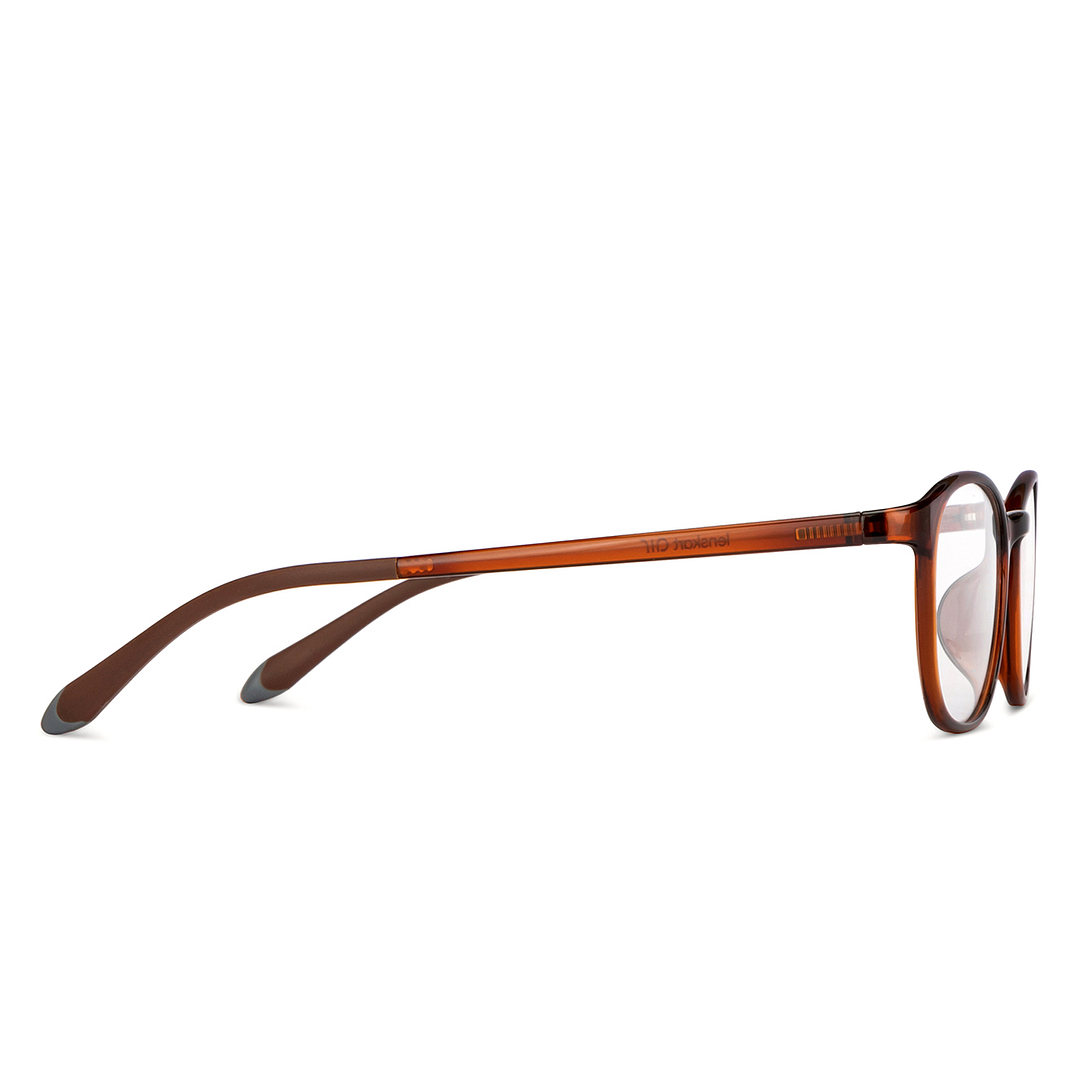Lenskart Air Online Light Brown Full Rim Round left side