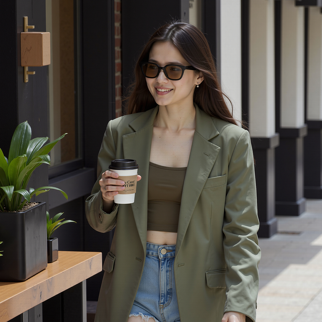 Lenskart Light Brown Full Rim Square left side