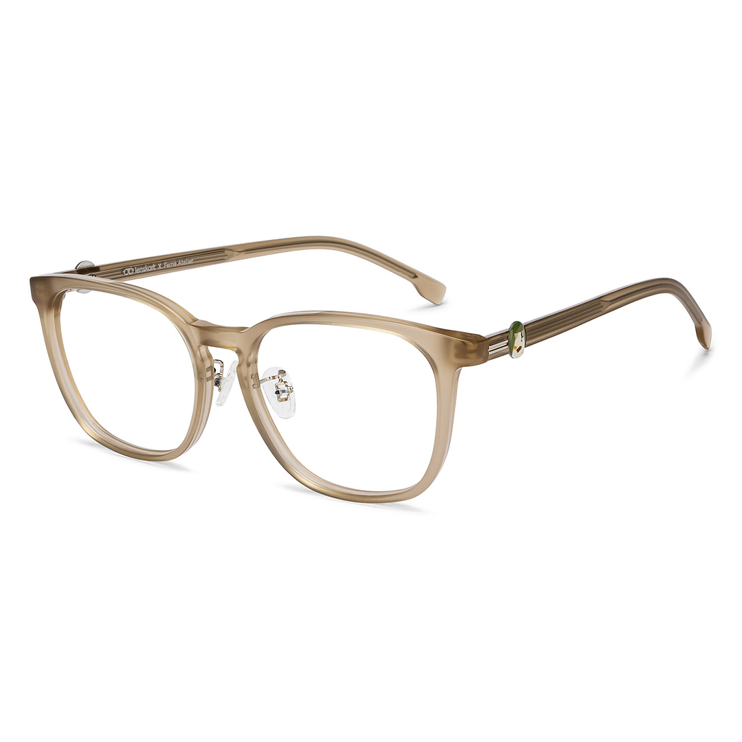 Lenskart Light Brown Full Rim Square left side