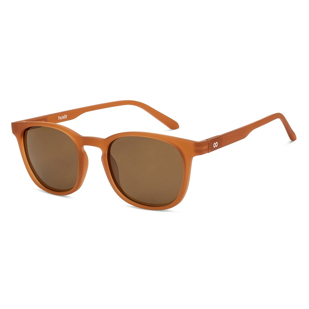 Buy Mocha Full Rim Square Lenskart HUSTLR VC S15999 C4 sunglasses