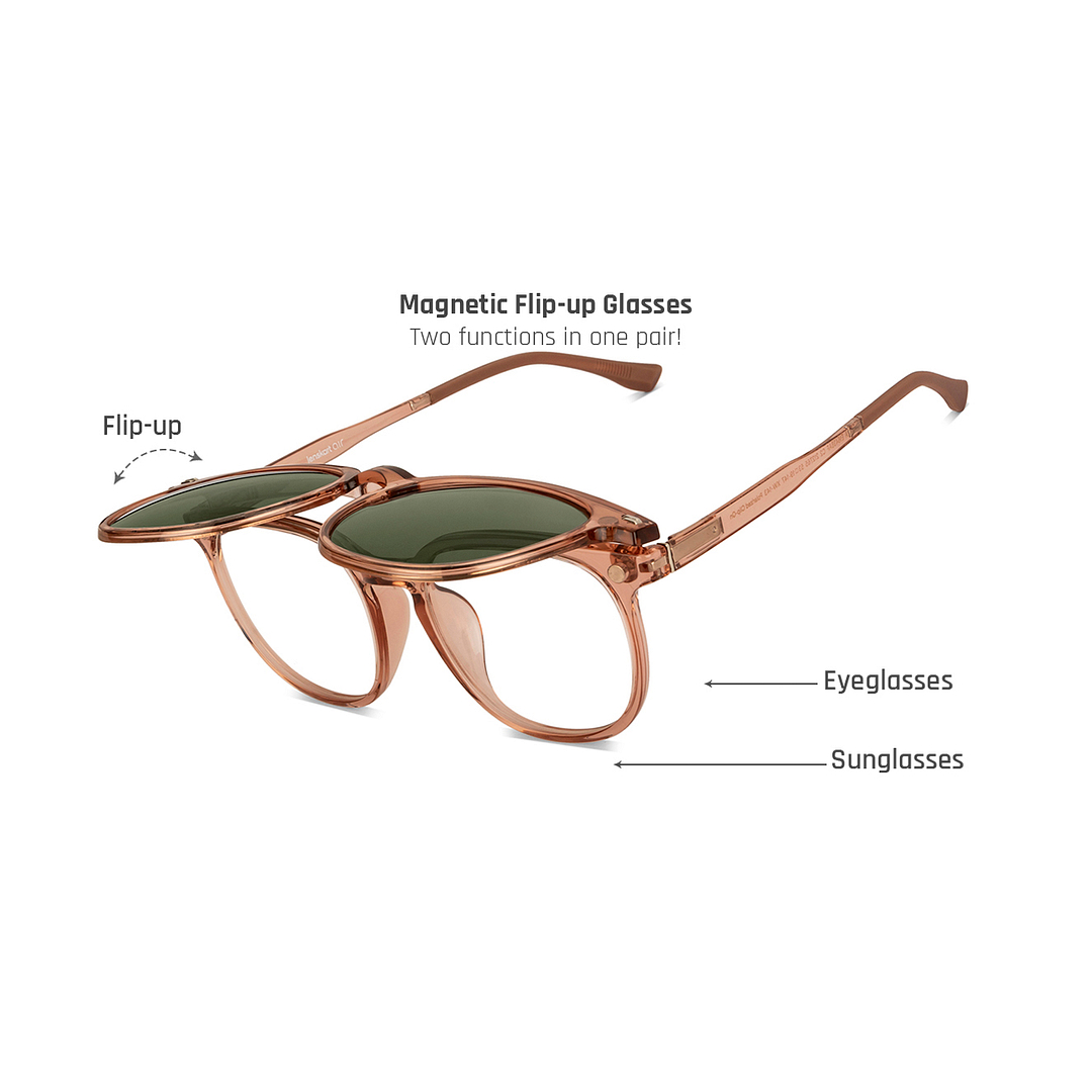 Lenskart Air Light Brown Full Rim Square left side