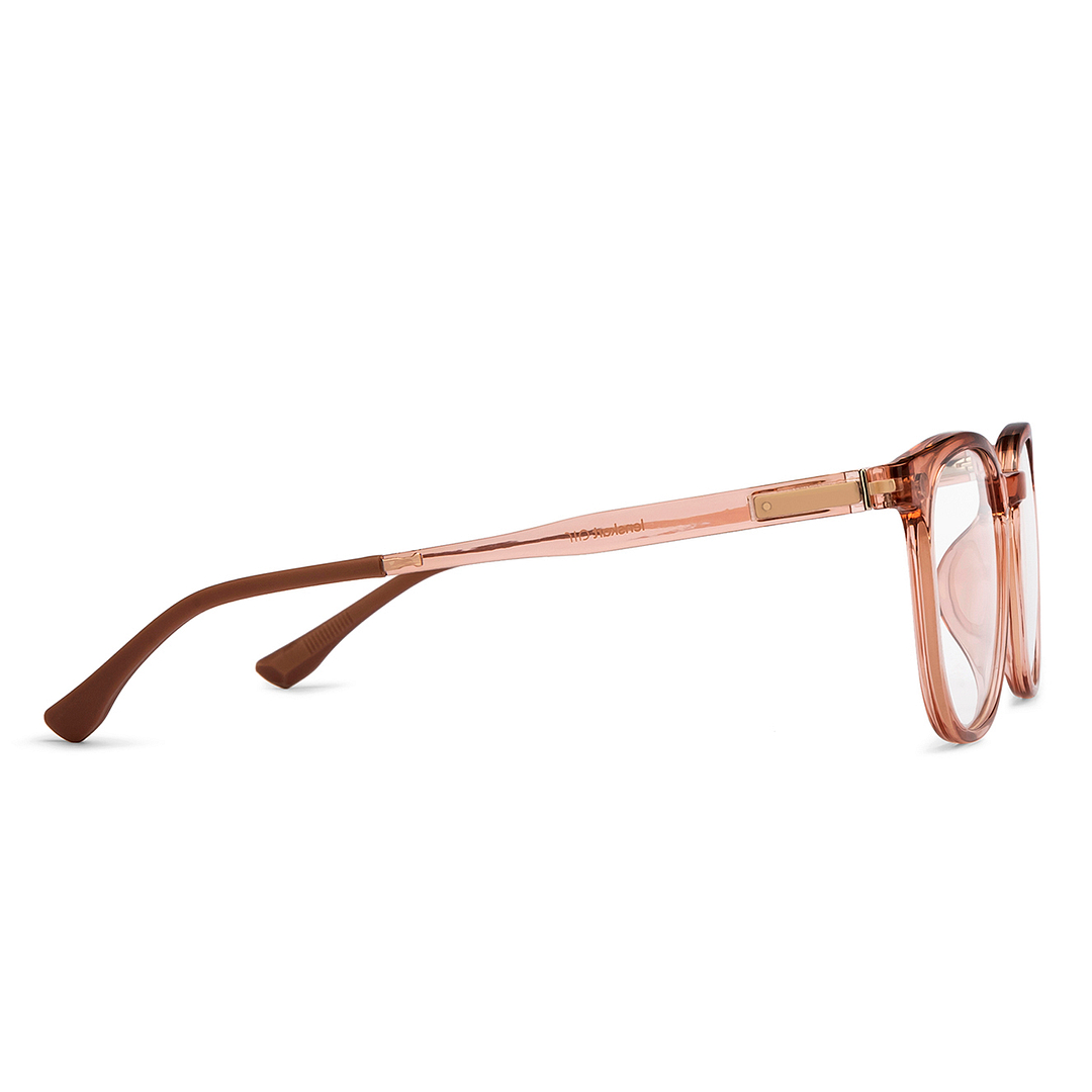 Lenskart Air Light Brown Full Rim Square left side