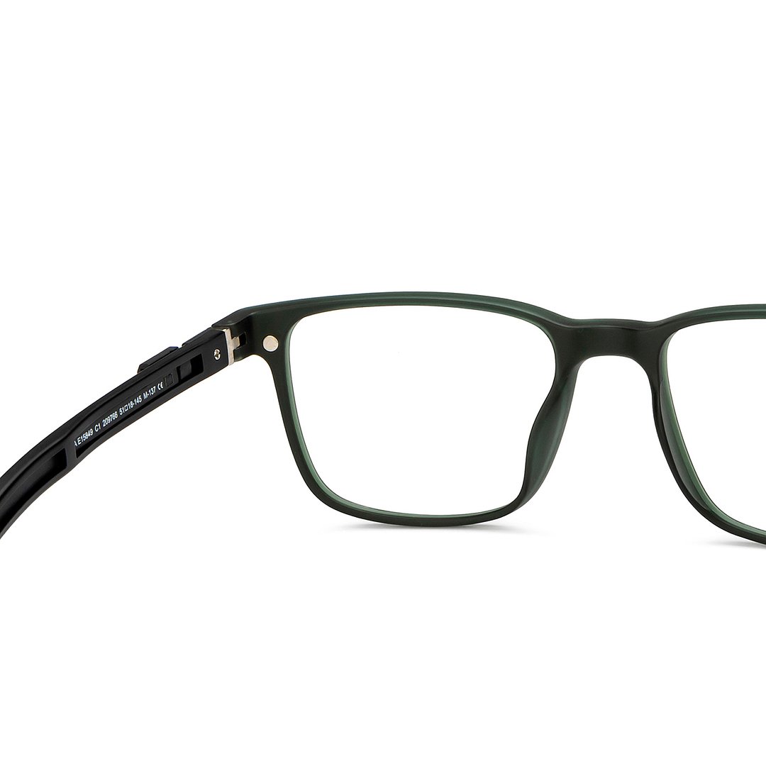 Lenskart Air Green Transparent Full Rim Square right side