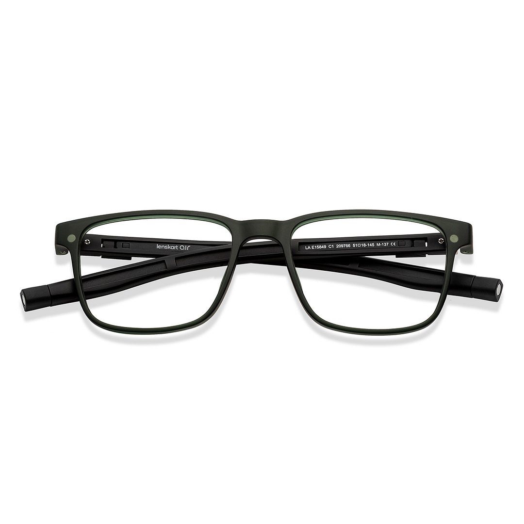 Lenskart Air Green Transparent Full Rim Square right side