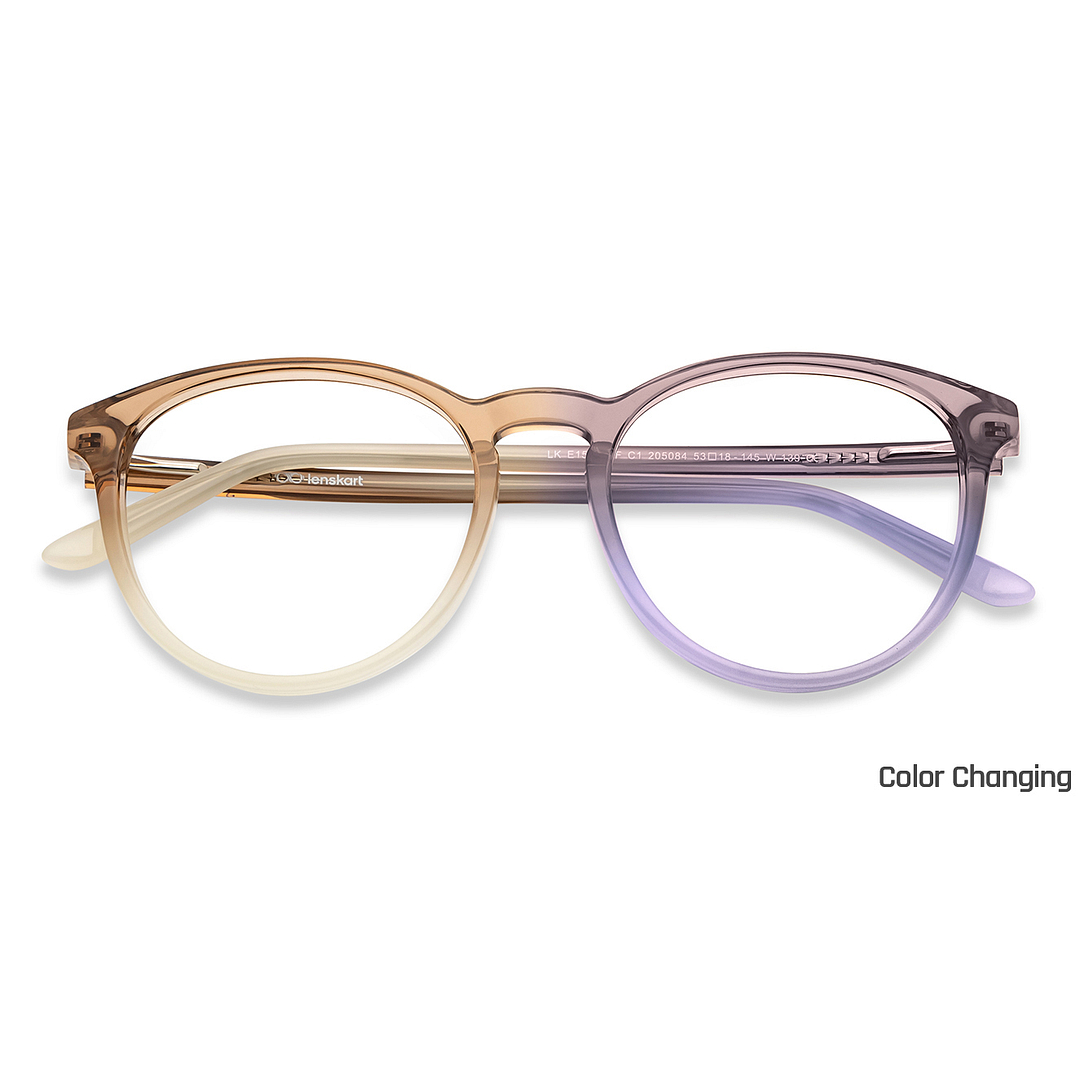 Lenskart Light Brown Full Rim Round left side