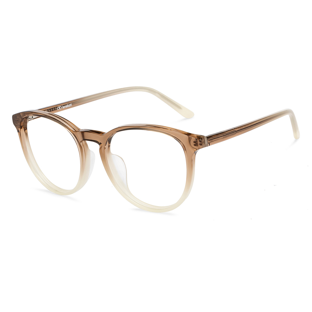 Lenskart Light Brown Full Rim Round left side
