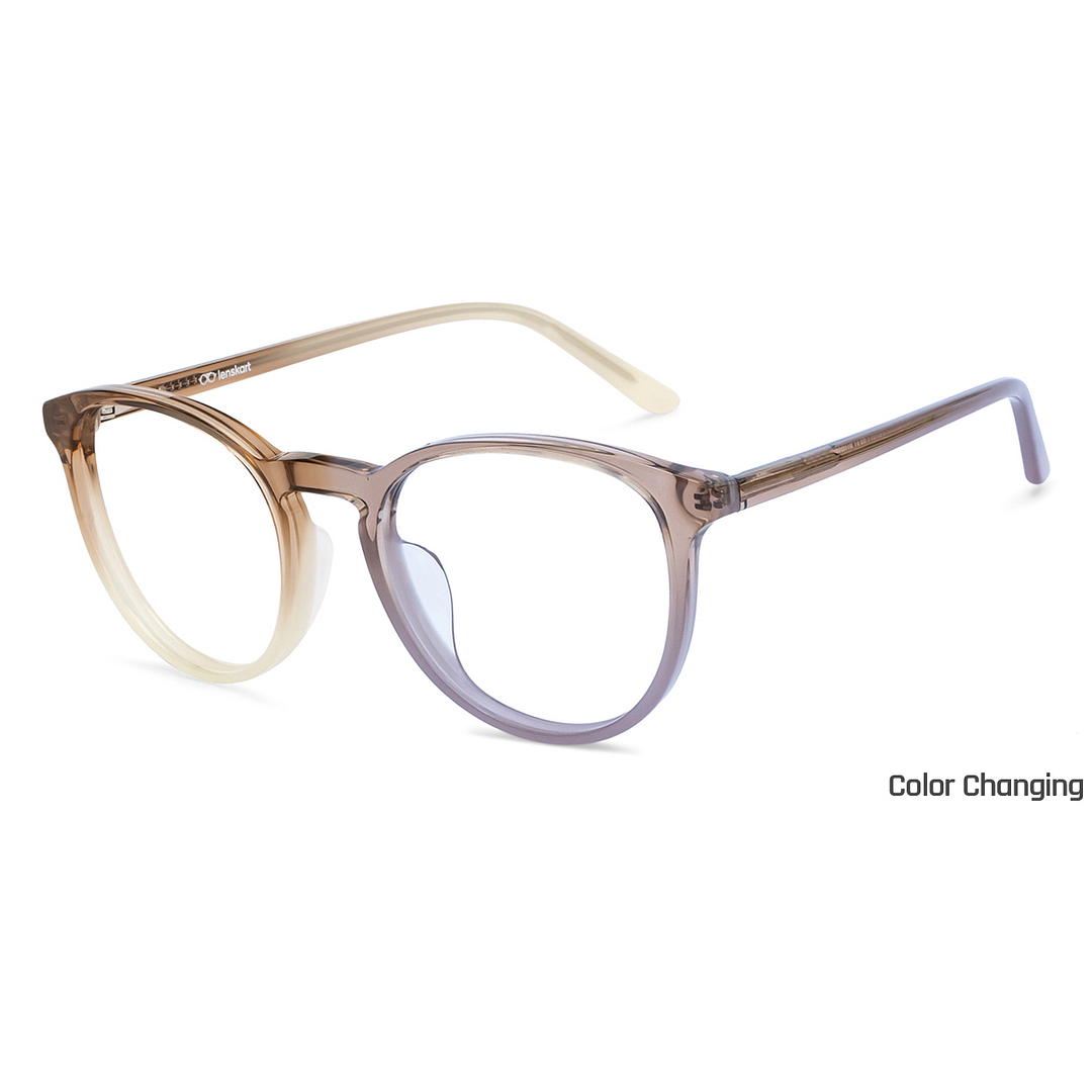 Lenskart Light Brown Full Rim Round left side