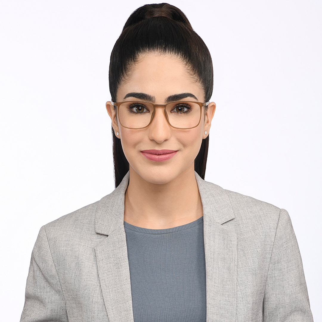 Lenskart Air Online Light Brown Full Rim Square right side