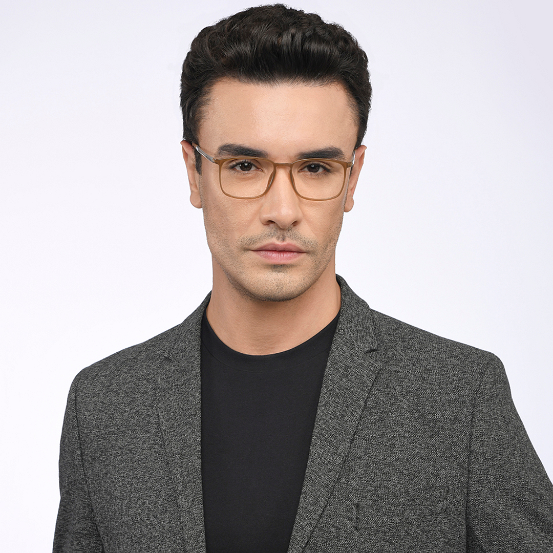 Lenskart Air Online Light Brown Full Rim Square right side