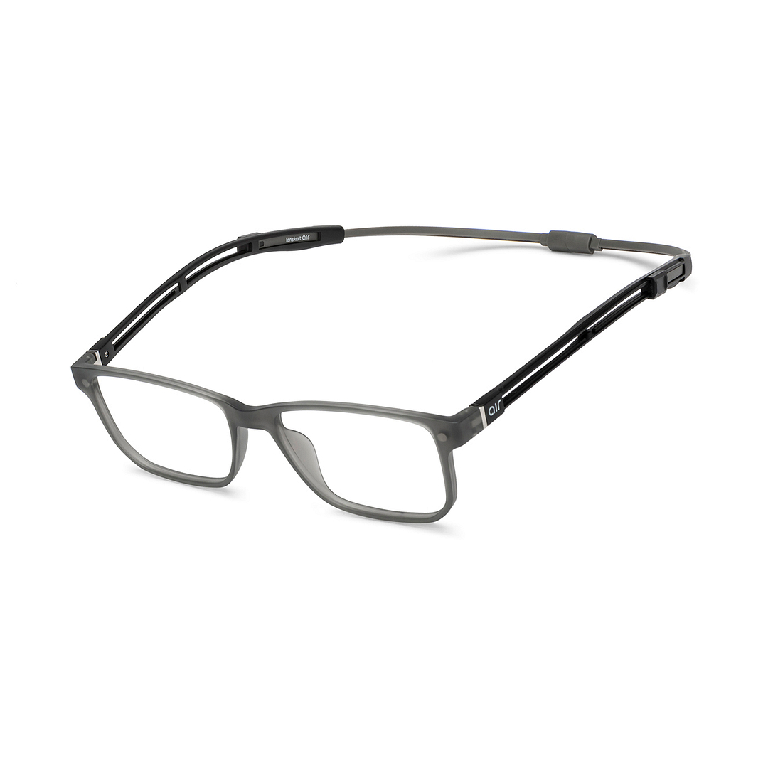 Lenskart Air Online Gray Transparent Full Rim Rectangle right side