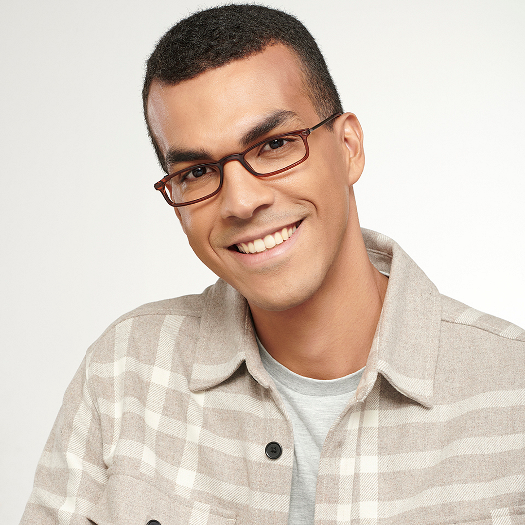 Lenskart READERS Brown Dark Gunmetal Full Rim Rectangle Lenskart READERS LR E13701 Only for 2 5 Prefitted Powers right side