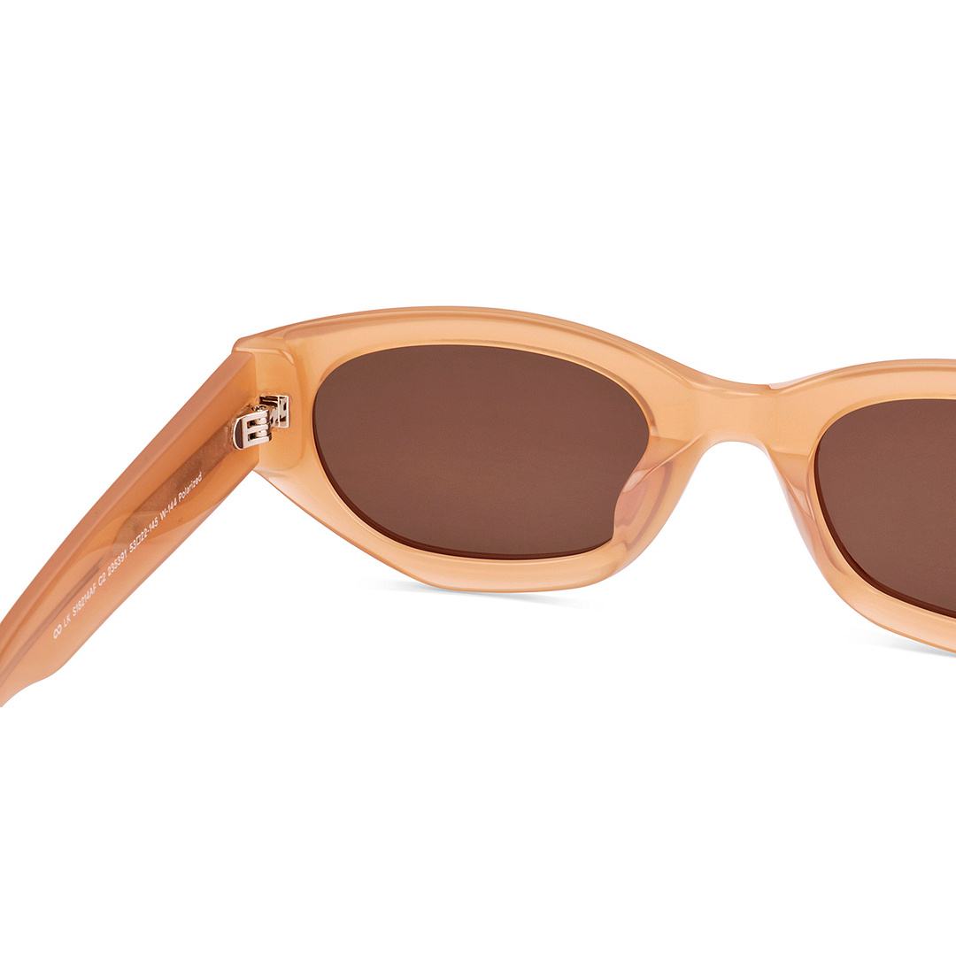 Lenskart Light Brown Full Rim Rectangle left side