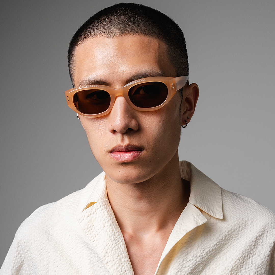 Lenskart Light Brown Full Rim Rectangle left side