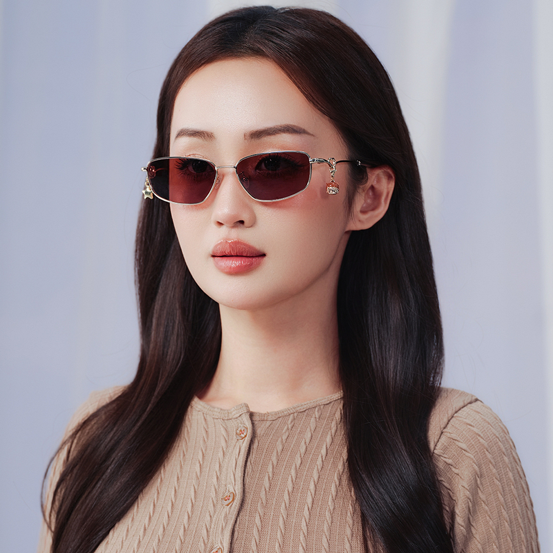 Lenskart Light Gold Full Rim Rectangle left side