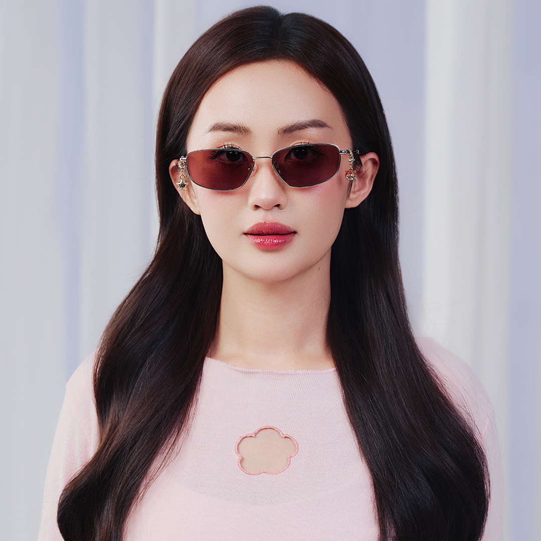 Lenskart Light Gold Full Rim Rectangle left side