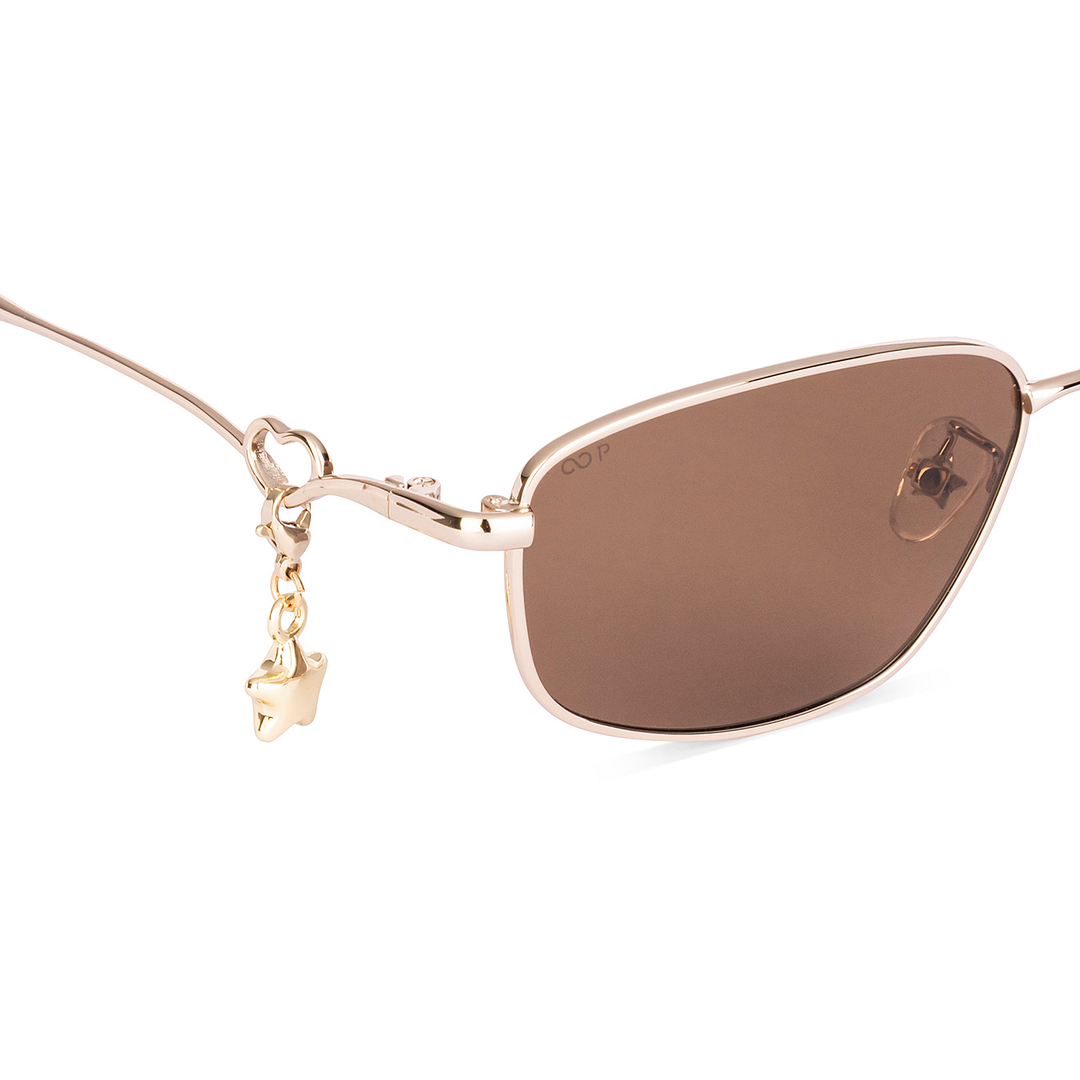 Lenskart Light Gold Full Rim Rectangle left side