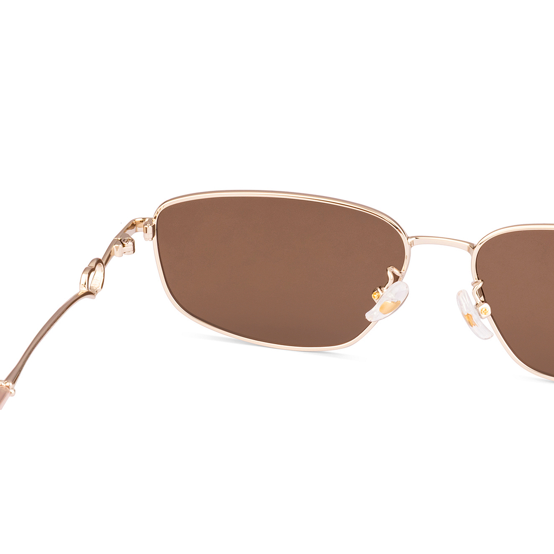 Lenskart Light Gold Full Rim Rectangle left side