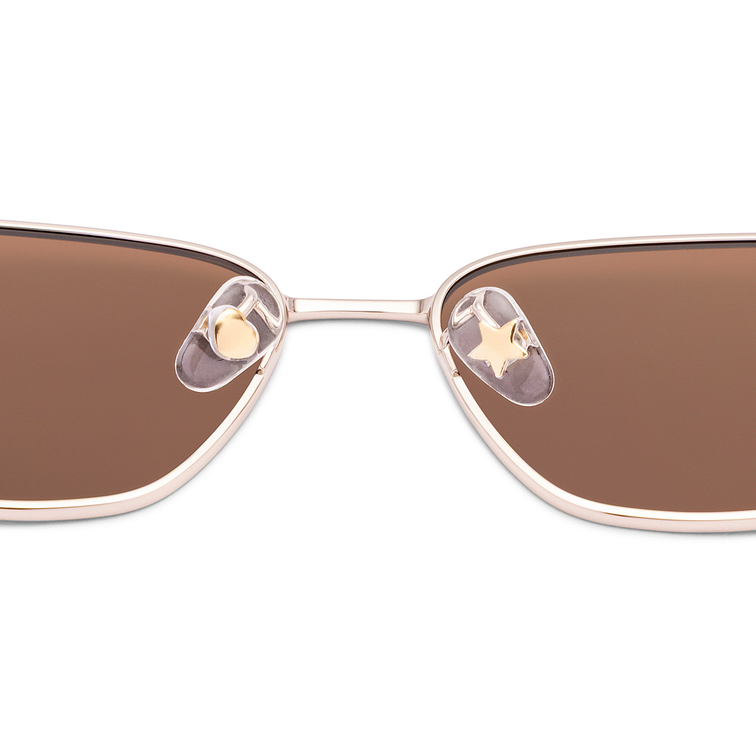 Lenskart Light Gold Full Rim Rectangle left side