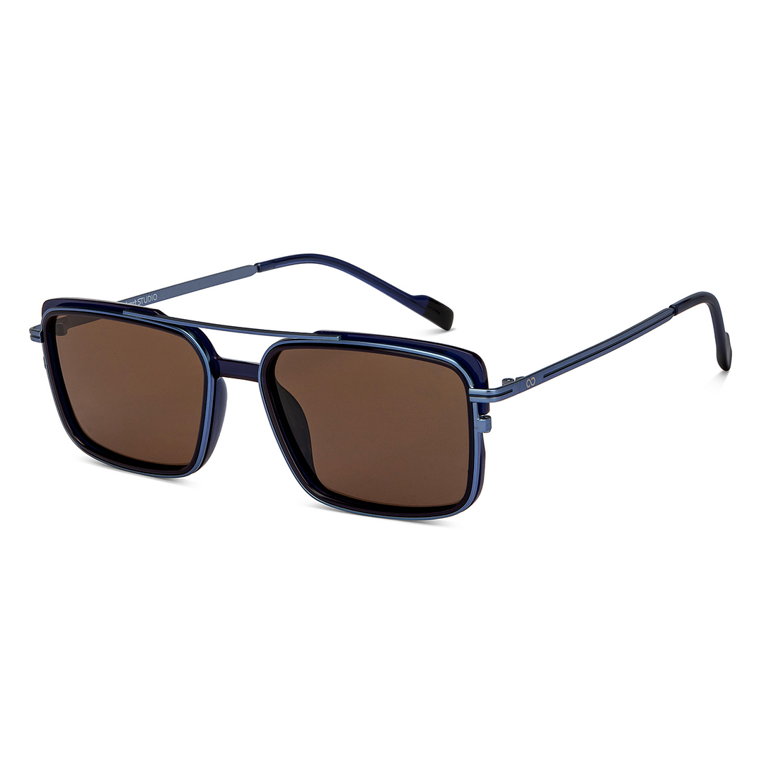 Lenskart STUDIO Blue Full Rim Rectangle left side