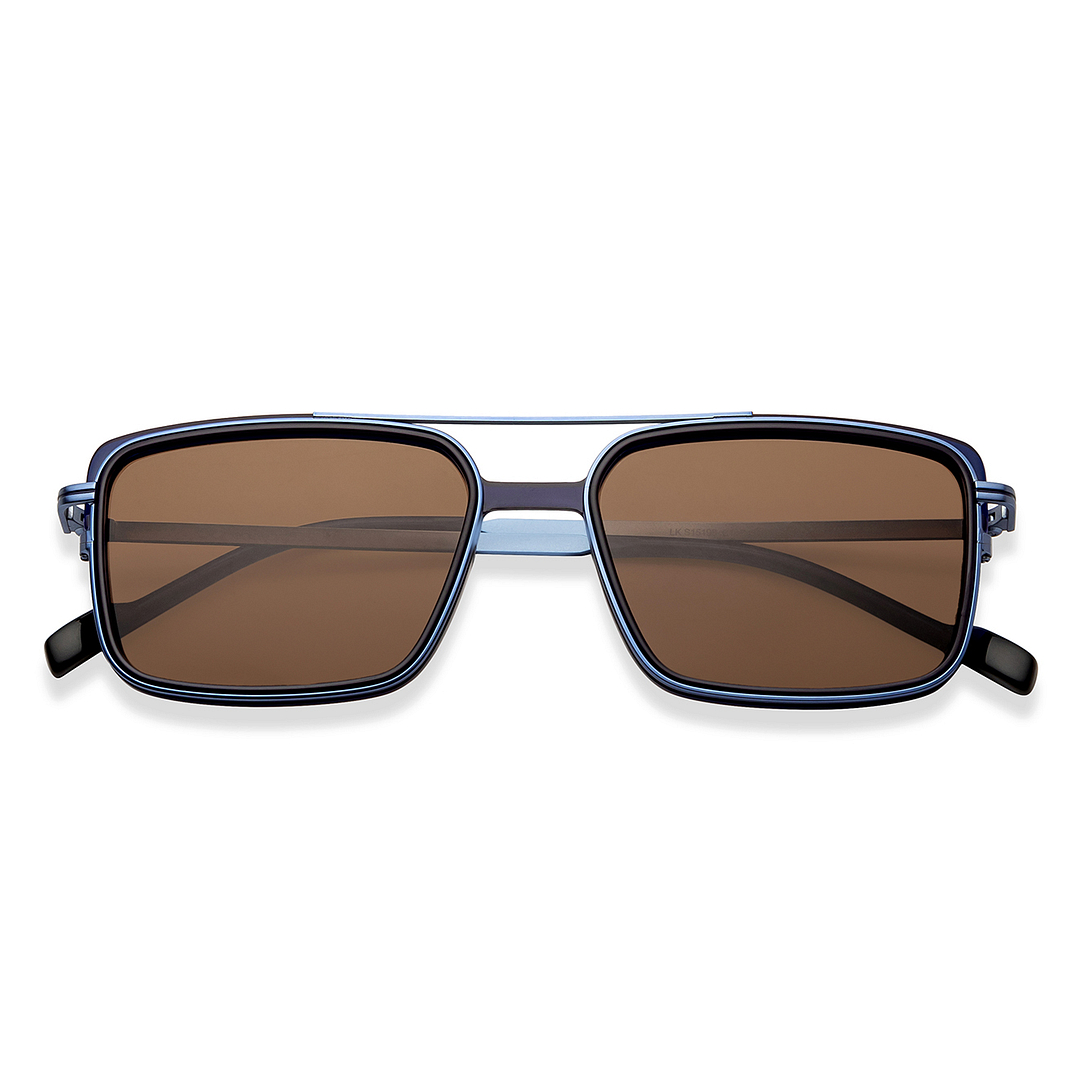 Lenskart STUDIO Blue Full Rim Rectangle left side
