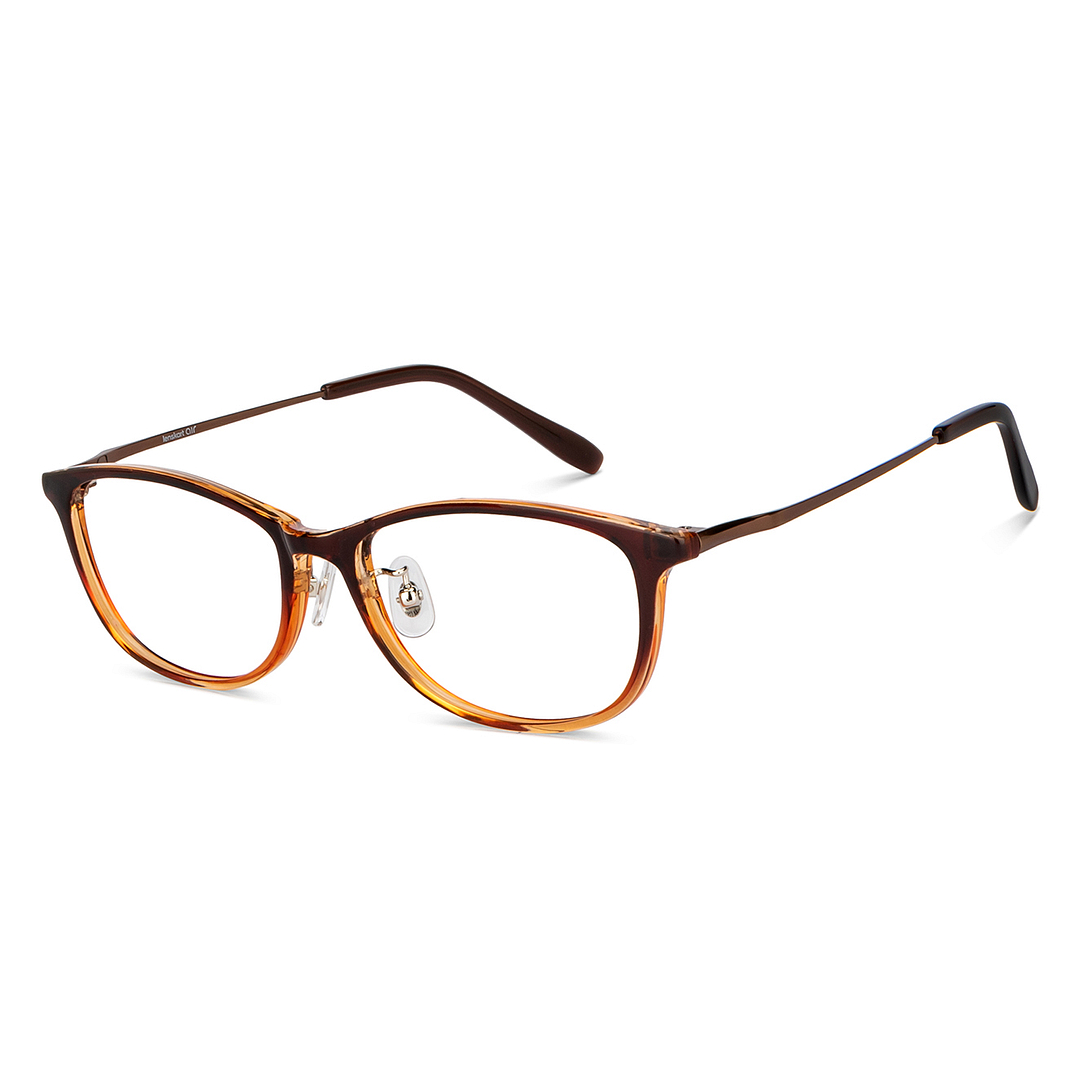 Lenskart Air Online Brown Transparent Full Rim Round left side