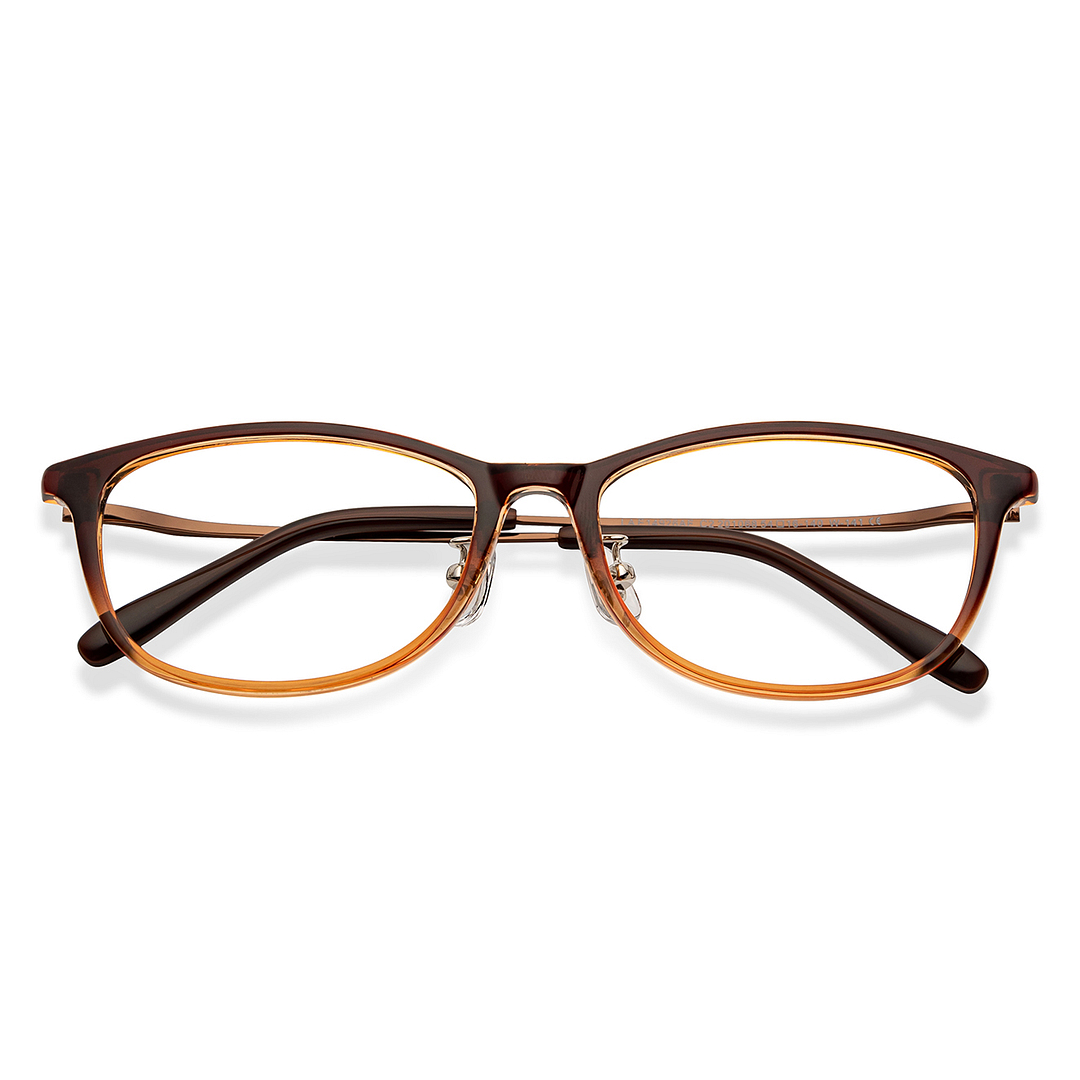 Lenskart Air Online Brown Transparent Full Rim Round left side