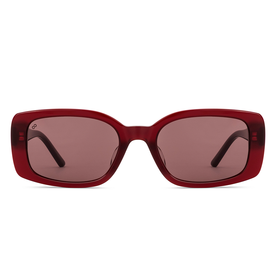 Lenskart STUDIO Red Transparent Full Rim Rectangle right side