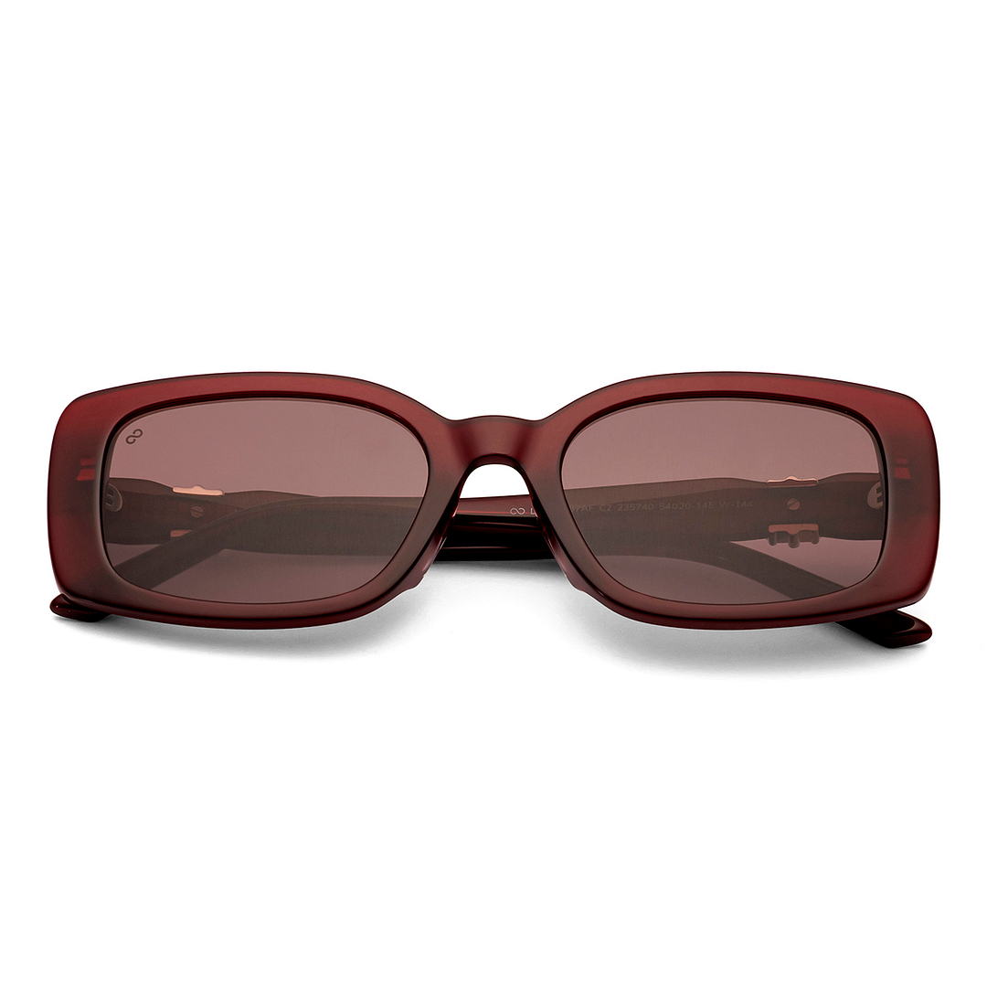 Lenskart STUDIO Red Transparent Full Rim Rectangle right side