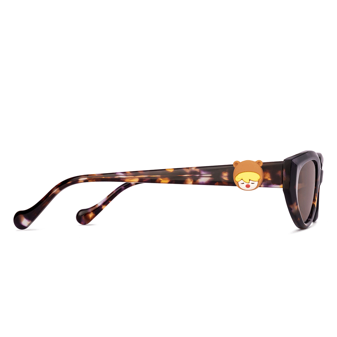 Lenskart Brown Tortoise Full Rim Cat Eye left side